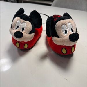 Disney Mickey Mouse Red and Black Kids Slippers